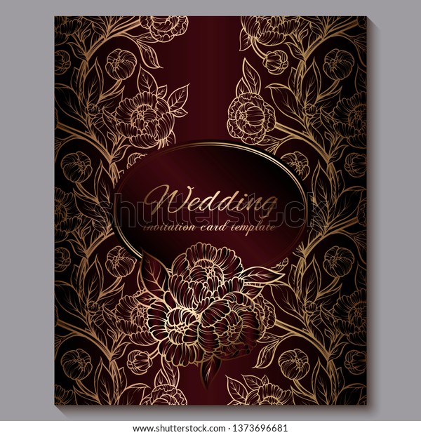 Red and gold wedding invitation Images - Search Images on Everypixel