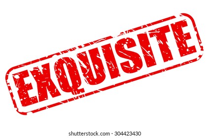 EXQUISITE red stamp text on white