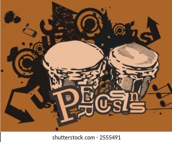 Exquisita serie de antecedentes tipográficos musicales en estilo grunge. Revisa mi portafolio para mucho más de esta serie así como miles de artículos similares y otros grandes vectores.