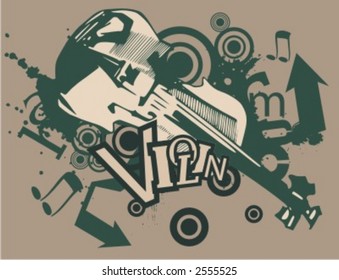 Exquisite Series of Musical Typography Backgrounds in Grunge Style. Check my portfolio for much more of this series as well as thousands of similar and other great vector items.