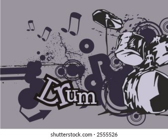 Exquisite Serie musikalischer Typografie-Hintergründe im Grunge-Stil. Sehen Sie sich mein Portfolio für viel mehr dieser Serie sowie Tausende von ähnlichen und anderen großartigen Vektorgrafiken an.