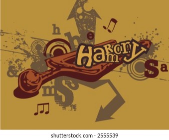 Exquisite Series of Musical Typography Backgrounds in Grunge Style. Check my portfolio for much more of this series as well as thousands of similar and other great vector items.