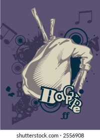 Exquisite Serie musikalischer Typografie-Hintergründe im Grunge-Stil. Sehen Sie sich mein Portfolio für viel mehr dieser Serie sowie Tausende von ähnlichen und anderen großartigen Vektorgrafiken an.