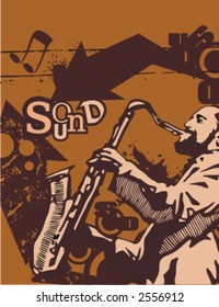 Exquisita serie de antecedentes tipográficos musicales en estilo grunge. Revisa mi portafolio para mucho más de esta serie así como miles de artículos similares y otros grandes vectores.
