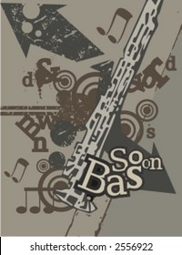 Exquisite Series of Musical Typography Backgrounds in Grunge Style. Check my portfolio for much more of this series as well as thousands of similar and other great vector items.