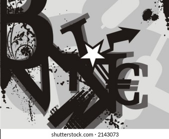 Exquisite Series of Typography Grunge Backgrounds. Check my portfolio for much more of this series as well as thousands of similar and other great vector items.