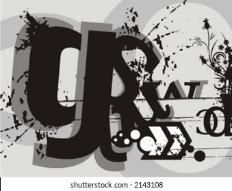 Exquisite Series of Typography Grunge Backgrounds. Check my portfolio for much more of this series as well as thousands of similar and other great vector items.
