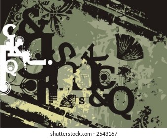 Exquisite Series of Typography Grunge Backgrounds. Check my portfolio for much more of this series as well as thousands of similar and other great vector items.