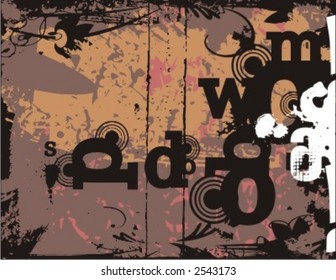 Exquisite Serie von Typografie-Grunge-Hintergründen. Sehen Sie sich mein Portfolio für viel mehr dieser Serie sowie Tausende von ähnlichen und anderen großartigen Vektorgrafiken an.