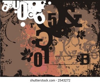 Exquisite Serie von Typografie-Grunge-Hintergründen. Sehen Sie sich mein Portfolio für viel mehr dieser Serie sowie Tausende von ähnlichen und anderen großartigen Vektorgrafiken an.