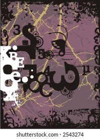 Exquisite Serie von Typografie-Grunge-Hintergründen. Sehen Sie sich mein Portfolio für viel mehr dieser Serie sowie Tausende von ähnlichen und anderen großartigen Vektorgrafiken an.
