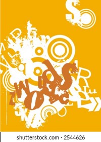 Exquisite Serie von Typografie-Grunge-Hintergründen. Sehen Sie sich mein Portfolio für viel mehr dieser Serie sowie Tausende von ähnlichen und anderen großartigen Vektorgrafiken an.