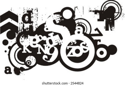 Exquisite Series of Typography Grunge Backgrounds. Check my portfolio for much more of this series as well as thousands of similar and other great vector items.