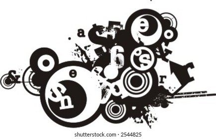 Exquisita Serie de Tipografías Grunge fondos. Revisa mi portafolio para mucho más de esta serie así como miles de artículos similares y otros grandes vectores.