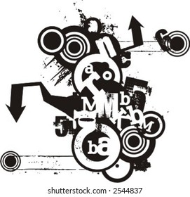 Exquisite Serie von Typografie-Grunge-Hintergründen. Sehen Sie sich mein Portfolio für viel mehr dieser Serie sowie Tausende von ähnlichen und anderen großartigen Vektorgrafiken an.
