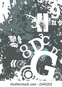 Exquisite Serie von Typografie-Grunge-Hintergründen. Sehen Sie sich mein Portfolio für viel mehr dieser Serie sowie Tausende von ähnlichen und anderen großartigen Vektorgrafiken an.