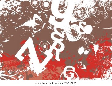 Exquisite Serie von Typografie-Grunge-Hintergründen. Sehen Sie sich mein Portfolio für viel mehr dieser Serie sowie Tausende von ähnlichen und anderen großartigen Vektorgrafiken an.