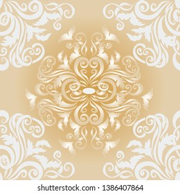 Exquisite stylish seamless pattern in old style
