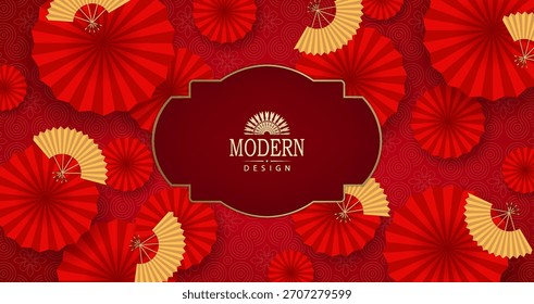 Exquisito diseño texturizado en rojo con marco aislado