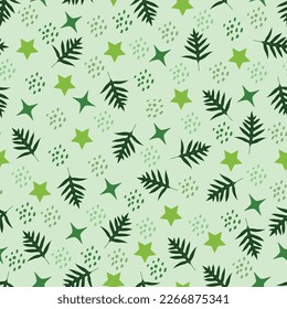 Exquisite vector floral seamless surface pattern tile of aesthetic bunch of fern leaves outlines. Allover dainty multicolor foliate arrangement. Foliage repeat textured background for surface printing