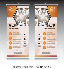 Exquisite Vector Roller Banner with Captivating Visuals and Elegant Typography for Elevated Brand Promotion and Event Showcases.