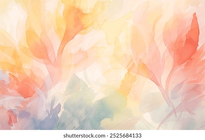 Exquisite watercolor painting of vibrant flowers background, stunning colors of each blossom vector artwork. Vibrant flowers background, natural beauty and eye catching artwork