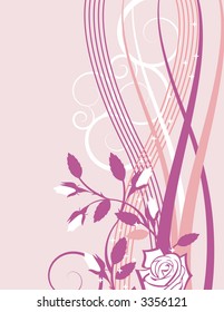 Exquisite Hochzeitsgestaltung mit Rosen und Rosenknospen. Sehen Sie sich mein Portfolio für weitere dieser Serie sowie für tausende andere großartige Vektorgrafiken an.