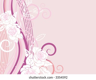 Exquisite wedding related design with roses and rose buds. Check my portfolio for more of this series as well as thousands of other great vector items.