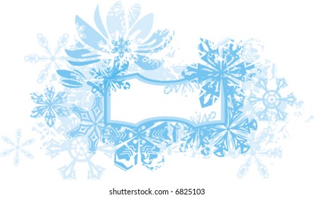 Exquisite winter background series with snowflakes, vector illustration.