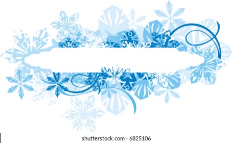 Exquisite winter background series with snowflakes and ornamental details, vector illustration.