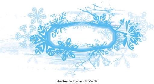 Exquisite winter background series with snowflakes and ornamental details, vector illustration.