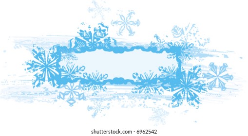 Exquisite winter background series with snowflakes, vector illustration.