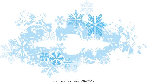 Exquisite winter background series with snowflakes, vector illustration.
