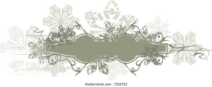 Exquisite winter background series with snowflakes and ornamental details, vector illustration.