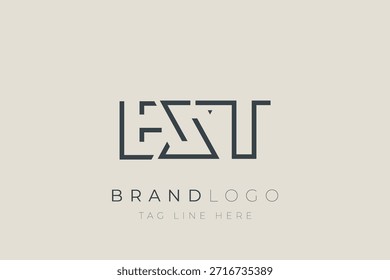 EXT abstract letter logo design. Modern Business Logo Design With Abstract Typography and Contemporary Style