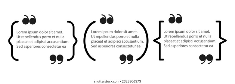 ext brackets, quote, banner icon set