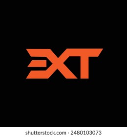 EXT Letter Initial Logo Design Template Vector Illustration