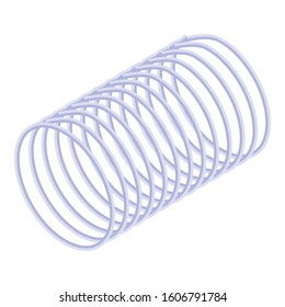 Extend coil icon. Isometric of extend coil vector icon for web design isolated on white background