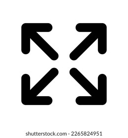 extend icon, full vector, arrow illustration