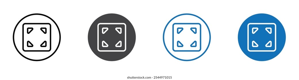 Extend icon Logo sign in thin line outline
