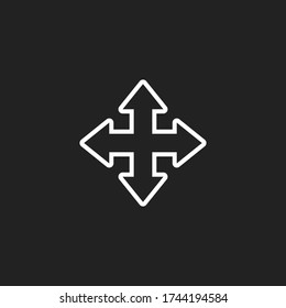 Extend icon. Vector illustration EPS 10.