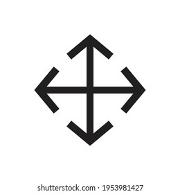 Extend resize cursor icon design. vector illustration