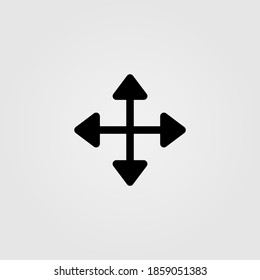 Extend, Resize, Enlarge Arrow Icon. Cursor drag icon in line design style.