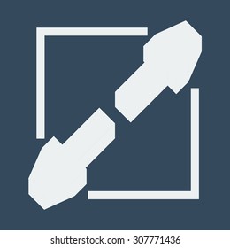 Extend, Re-size, Enlarge With a Bulk Shadow. Illustration, Vector