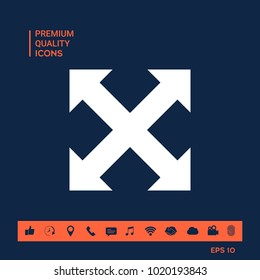 Extend, resize, enlarge icon