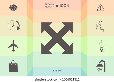 Extend, resize, enlarge icon