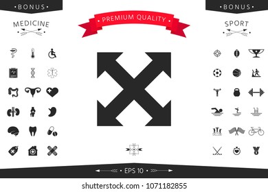 Extend, resize, enlarge icon