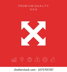 Extend, resize, enlarge icon