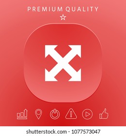 Extend, resize, enlarge icon