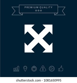 Extend, resize, enlarge icon